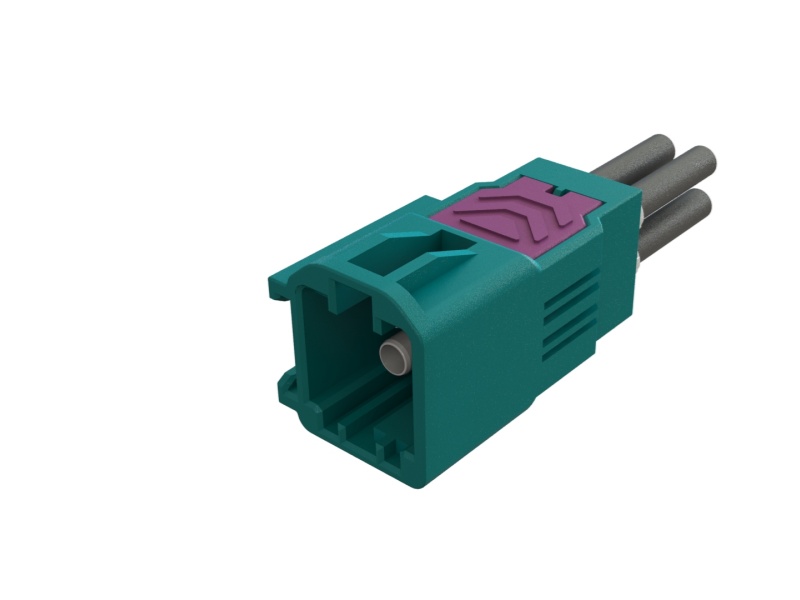 Mini Fakra Type B 4孔inline公端连接器