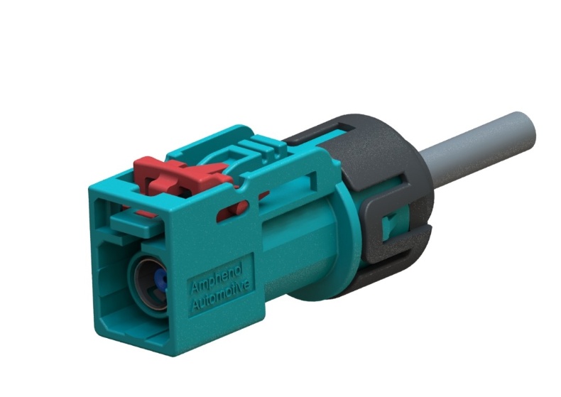 FAKRA 1孔180°母端冲压版防水连接器